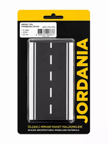 JORDANİA ASFALT YOL YAPIŞKANLI SİYAH  1/100 25 CM