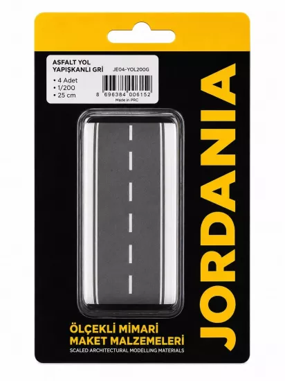 JORDANİA ASFALT YOL YAPIŞKANLI GRİ  1/200 25 CM