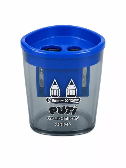 PUTİ KALEMTRAŞ ÇİFTLİ PLASTİK 4 RENK