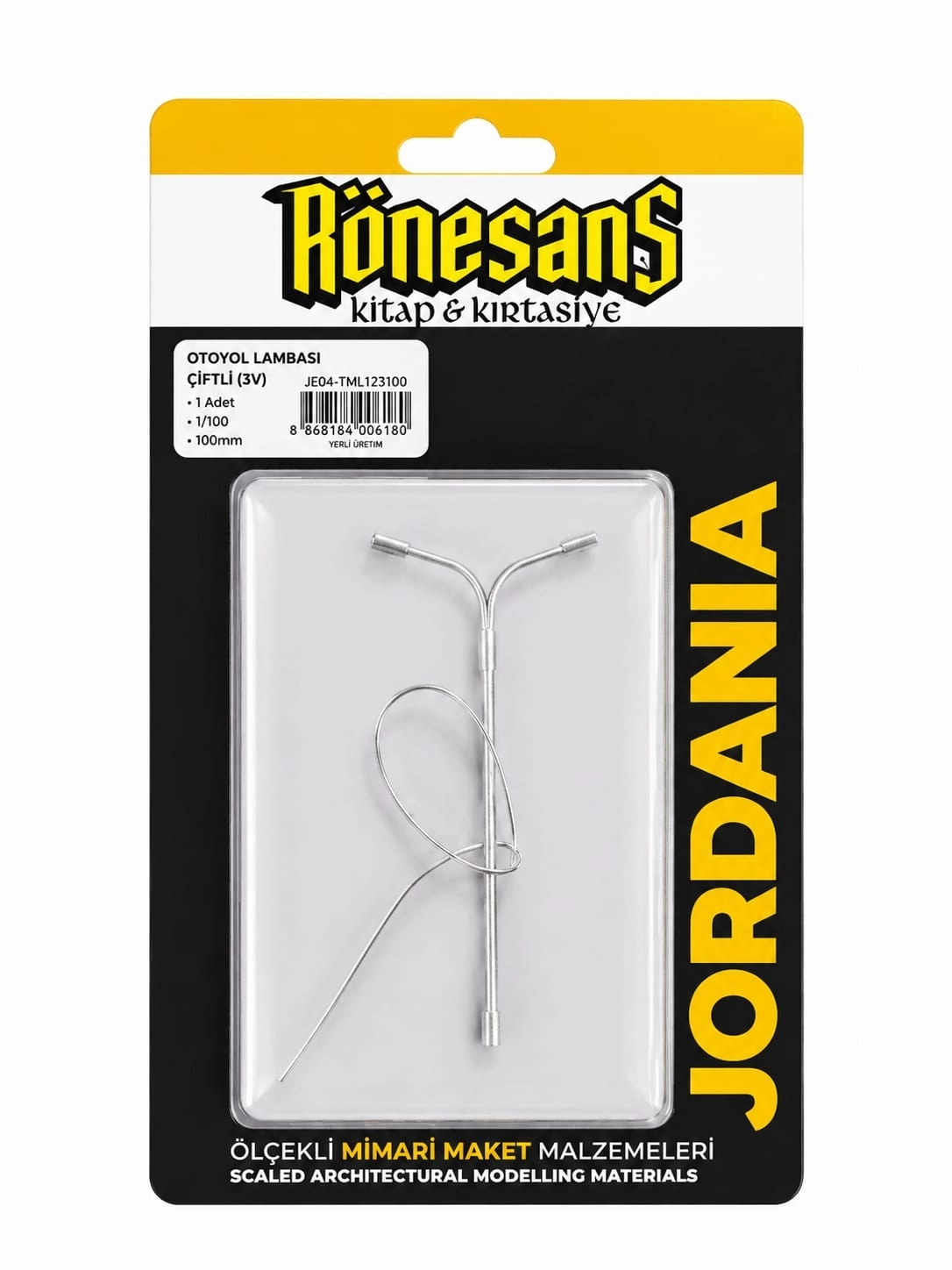JORDANİA LED OTOYOL LAMBASI METAL ÇİFTLİ 1/100 100mm 3V